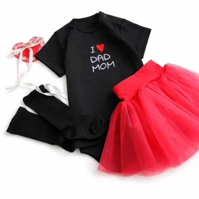 Комплект для дівчинки I love mom and dad